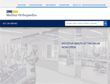 Tablet Screenshot of medstarortho.org